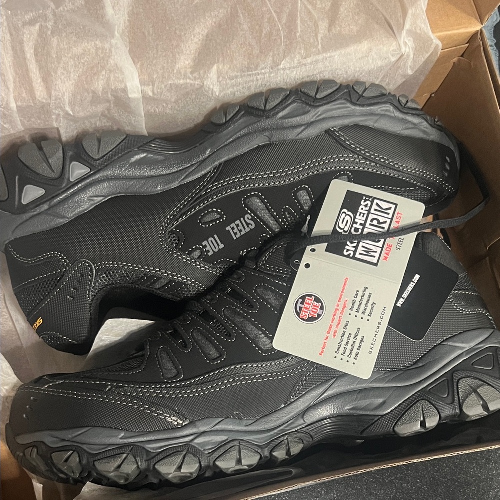 Skechers Black Athletic Shoes for Men